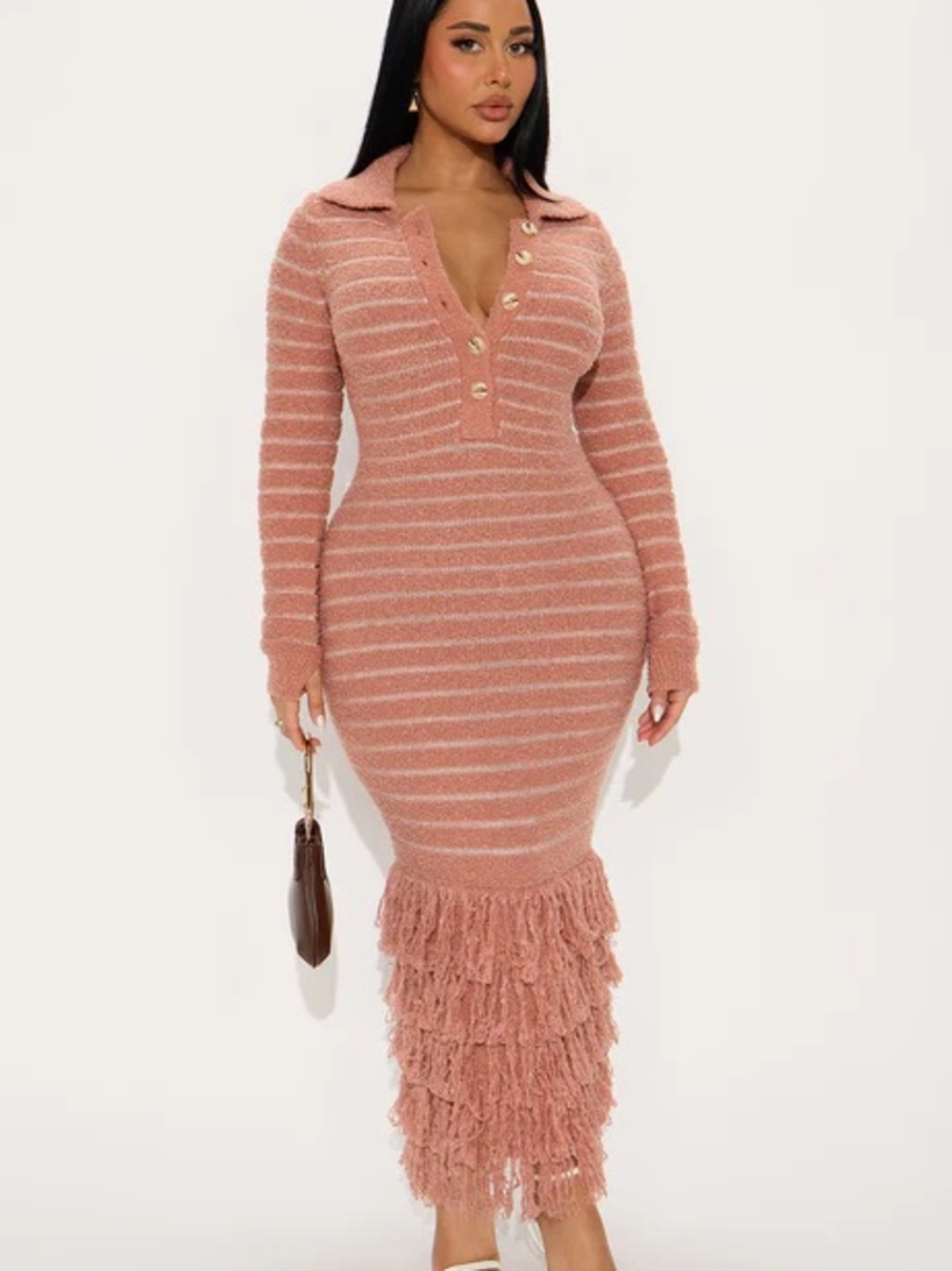 Fashion Nova Not Too Much Sweater Maxi Dress - M - NWT